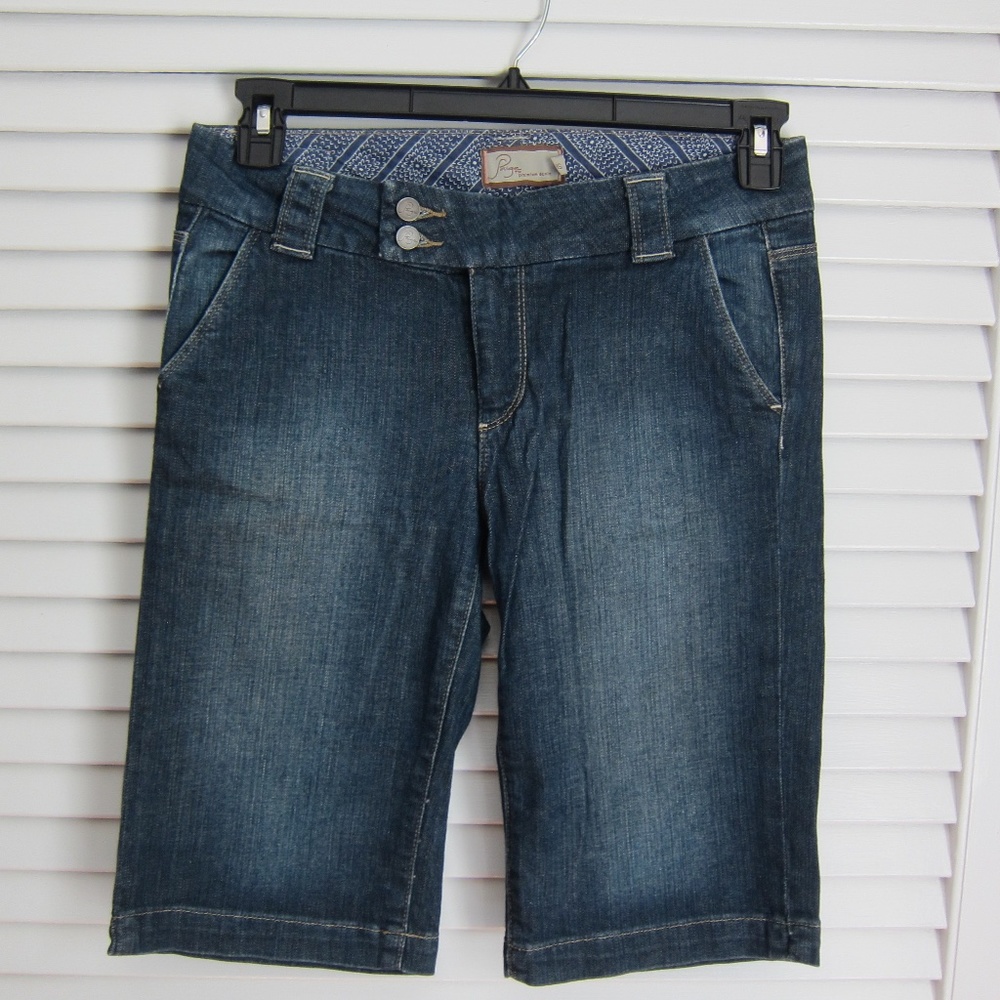 Y2K Early 2000's Paige Premium Denim Jeans Bermuda Shorts sz 28